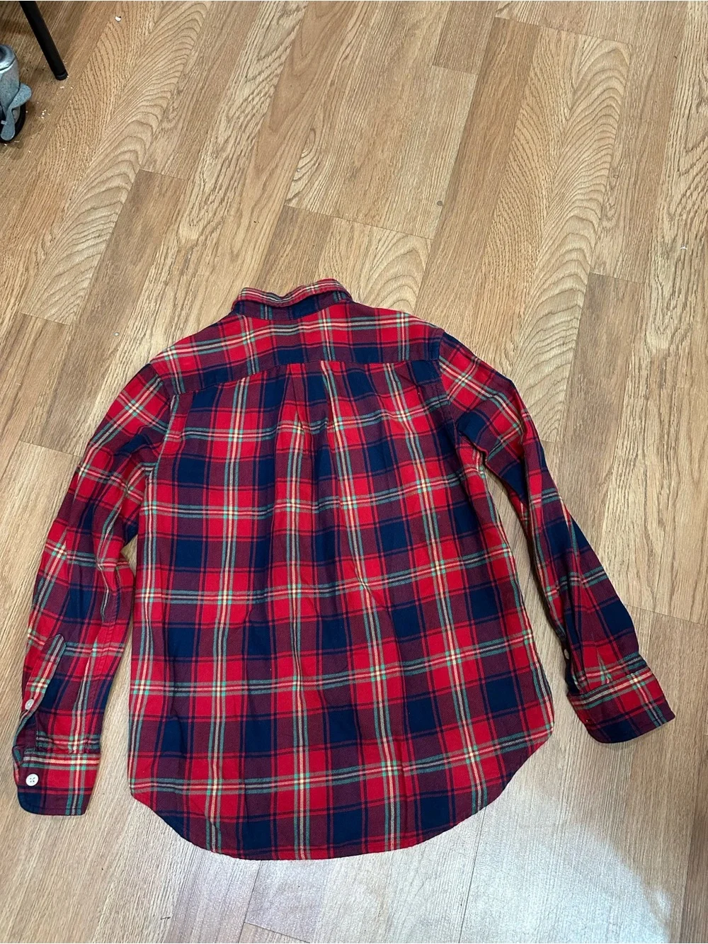 Ralph Lauren Red and Navy Plaid Button-Down Shirt